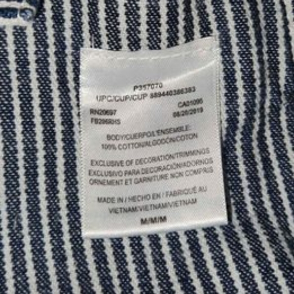 WOMENS Dickies STRIPED OVERALLS Size Medium MEASUREMENTS IN LAST PICTURE🥰 - Picture 3 of 8